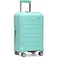 Traveler's Choice Pagosa Indestructible Hardshell Expandable Spinner Luggage, Mint, Carry-on