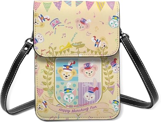 Amazon ダッフィー スマホポーチ ショルダーバッグ 携帯電話ホルスター スマホ収納 スマホポシェット 携帯ポーチ ミニバッグ 斜めがけ アニメ キャラクター グッズ 雑貨 人気 おしゃれ レディース メンズ ショルダーバッグ