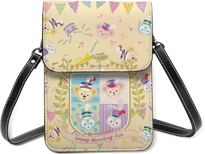 Amazon ダッフィー スマホポーチ ショルダーバッグ 携帯電話ホルスター スマホ収納 スマホポシェット 携帯ポーチ ミニバッグ 斜めがけ アニメ キャラクター グッズ 雑貨 人気 おしゃれ レディース メンズ ショルダーバッグ