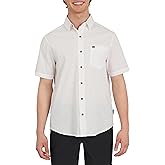 Quiksilver Men's Regular Fit Premium Cotton Woven Short Sleeve Button Up Casual Shirt