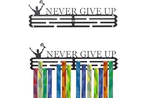 Medal Holder Display Hanger Rack Frame, 16.5Inch Medal Hanger Display for Over 80 Medals, Sports Medal Hanger and Ribbon Disp