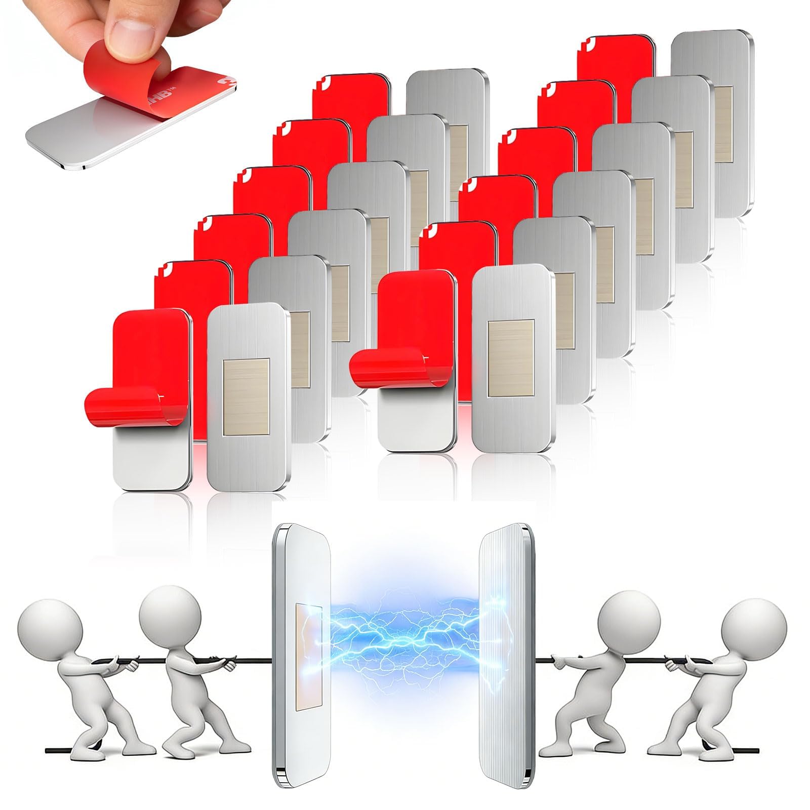 Photo 1 of Meearoa Uitra Thin Cabinet Door Magnetic Catch Magnetic Door Catch Stainless Steel Material Cabinet Magnets for Closure (12 Pack)