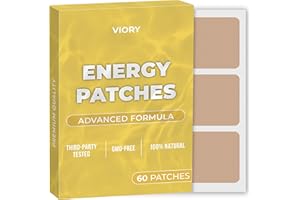VIORY Energy Patches (Pack of 60) - 100% Natural Patch for Women and Men - with Biotin - Energy, Focus & Body Support - Enhanced Formula
