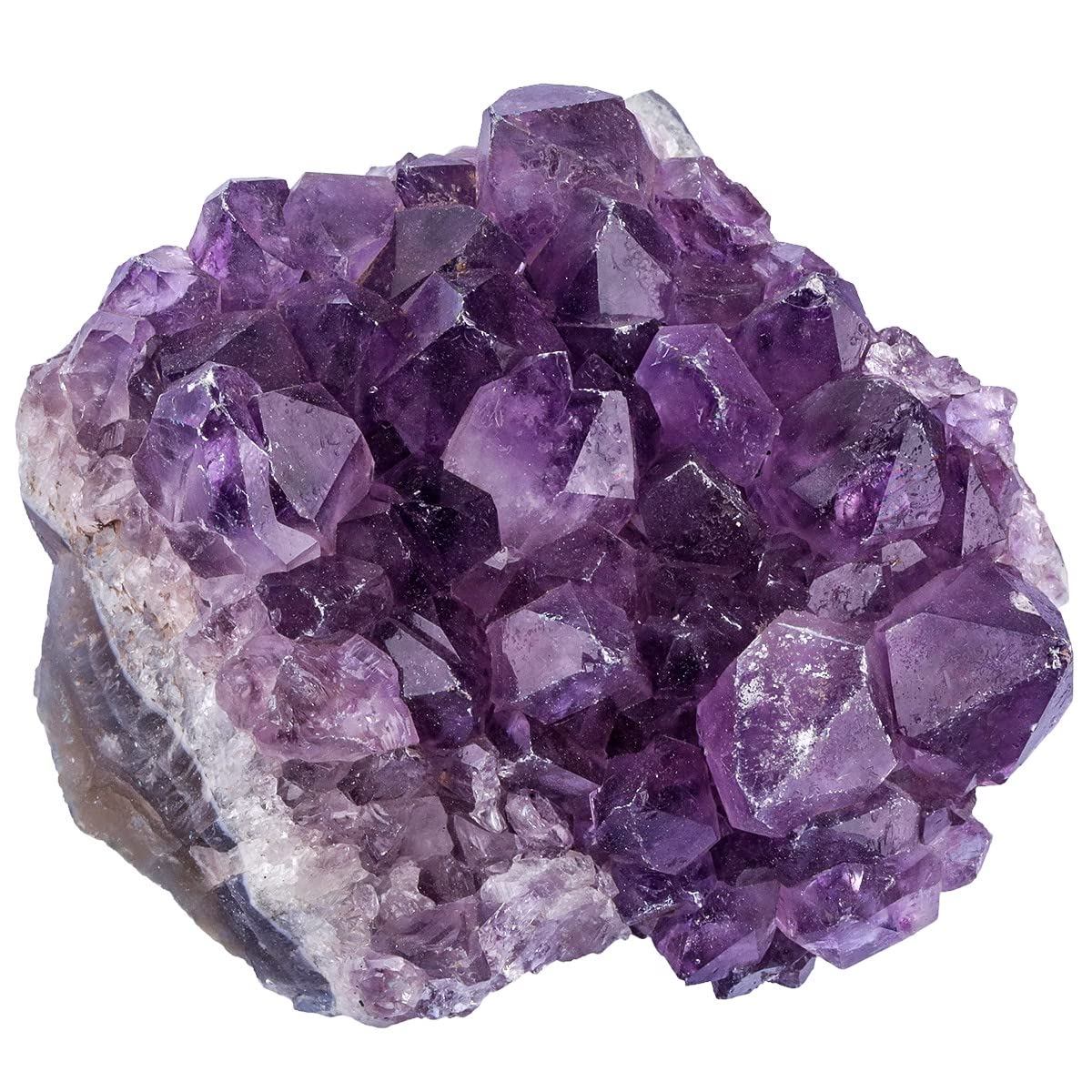 KYEYGWO Natural Amethyst Crystal Cluster Gemstone Specimen for Home Decoration Raw Druzy Geode Quartz Stone Figurine for Reiki Healing Meditation, 300-400g