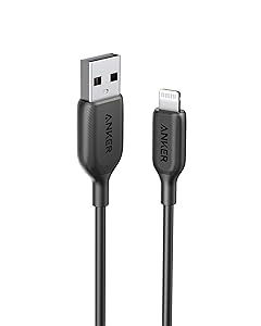 Anker Powerline III Lightning Cable 3 Foot iPhone Charger Cord MFi Certified for iPhone X, Xs, Xr, Xs Max, 8, 8 Plus, 7, 7 Plus, 6, 6 Plus and More, Ultra Durable (Black, 3ft)
