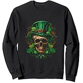 Sugar Skull Saint Patricks Day of Dead, St. Patrick’s Day Sweatshirt