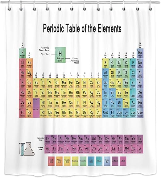 Amazon Com Bonsai Tree Periodic Table Of Elements Shower Curtain