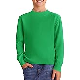 Haloumoning Boys Sweaters Kids Crewneck Long Sleeve Knit Pullover Sweater 5-14 Years