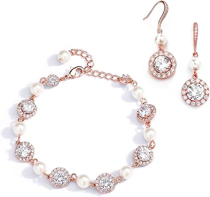 rose gold bridesmaid jewelry sets