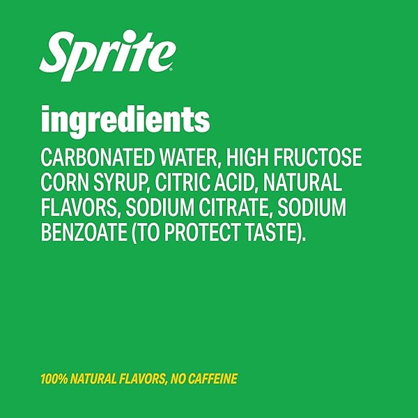 SPRITE LEMON-LIME CAFFEINE FREE SODA SOFT DRINK BOTTLES, 16.9 FL OZ, 6 PACK