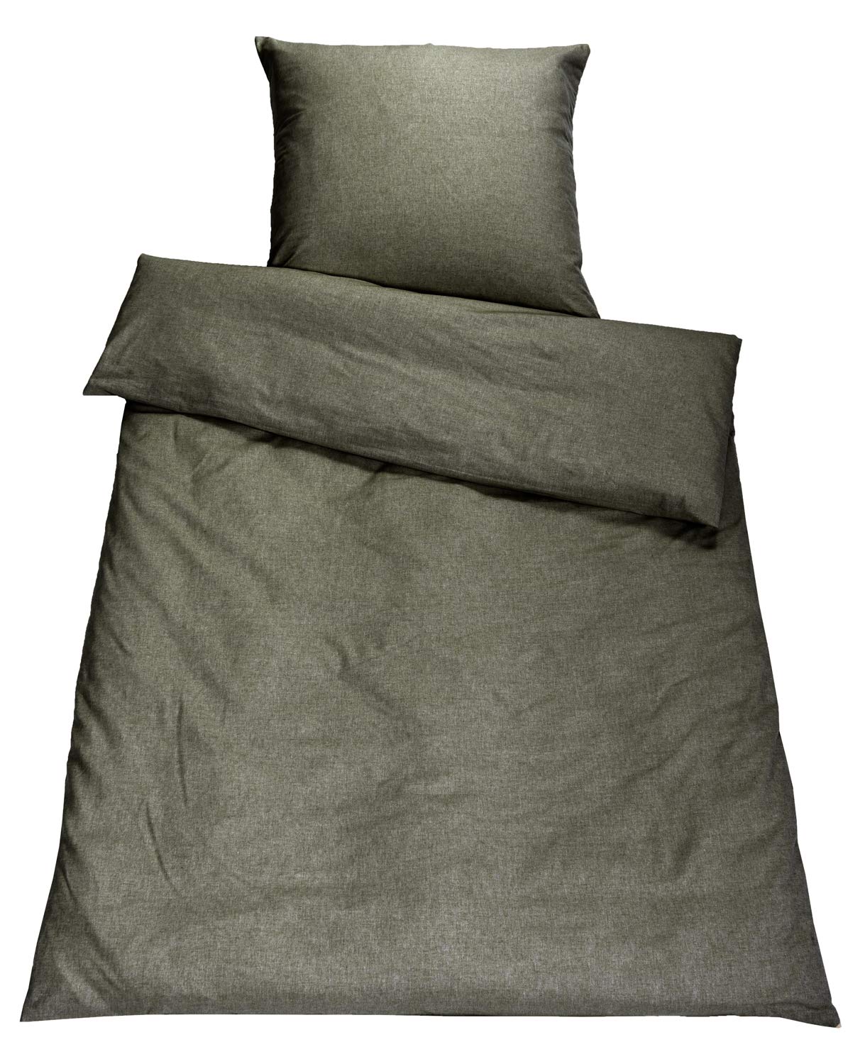 SETEX Bed Linen, Polyester, Khaki-Green, 220x155 cm