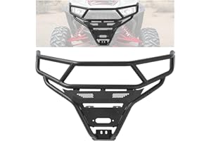 TEBEDI Front Bumper Brush Guard Compatible with 2014-2023 4WD Polaris RZR XP 1000/ XP 4 1000 UTV Front Brush Guard Steel Black Powder Coated