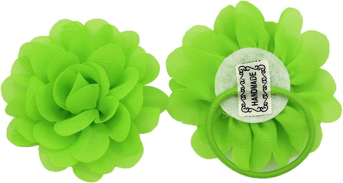 PrettyBoutique Girls Kids Women Chiffon Flower Hair Band Ponio Elastic Ponytail Bobble Accessories