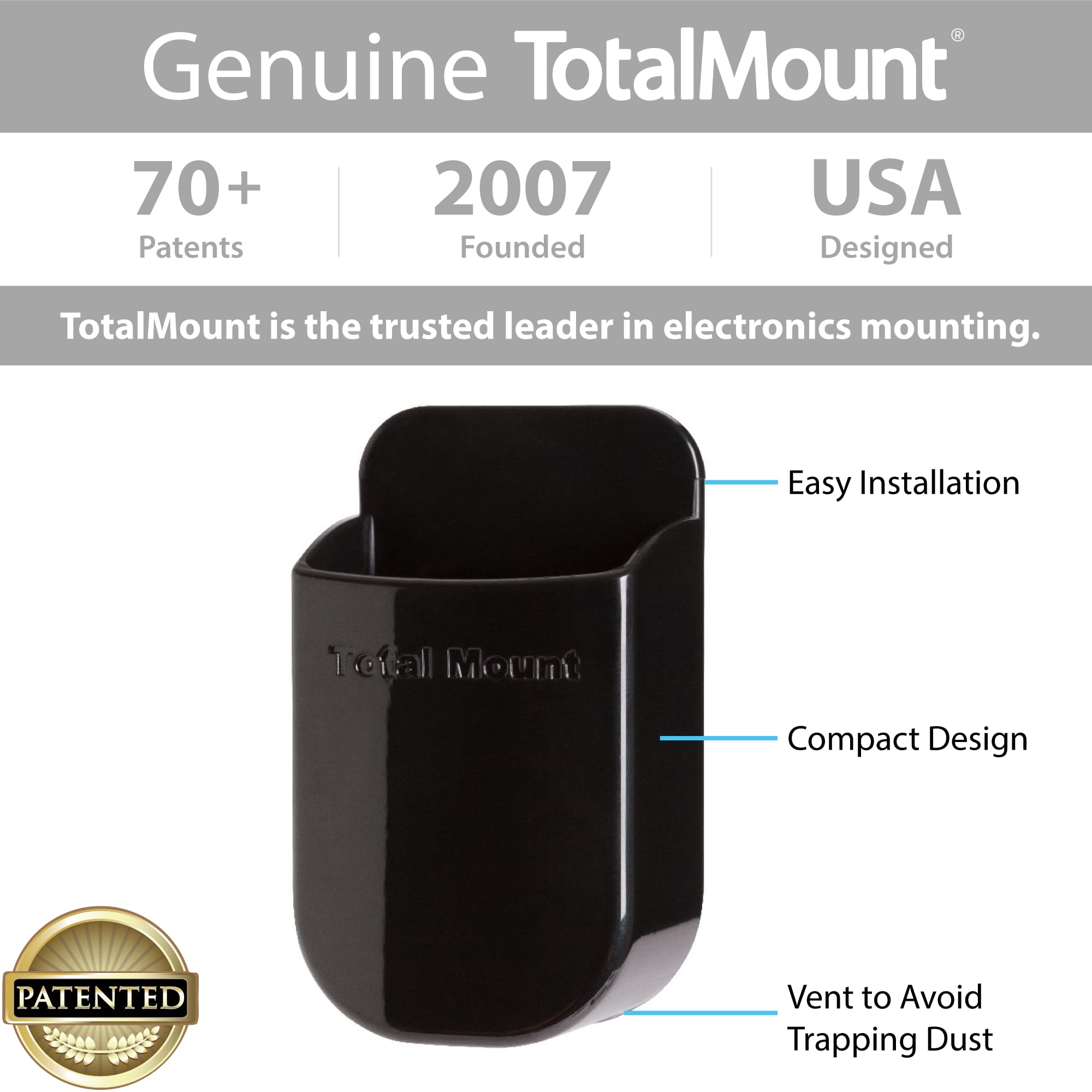 TotalMount Remote Holder for Roku and Fire TV Remotes