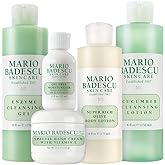 Mario Badescu MB Favorites Collection, Skin Care Gift Set Includes SPF 17 Moisturizer, Enzyme Cleansing Gel, Cucumber Cleansing Lotion, Hand Cream, Body Lotion, Cosmetic Bag & Compact Mirror