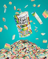 Sour Strips Sour Candy Bites, Rainbow Resealable