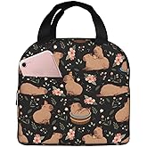 Nmbvcxz Lunch Box Capybara Insulated Lunch Bags for Women Men Adults Cooler Tote Bag for Work Picnic Gifts