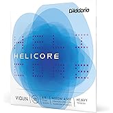 D'Addario Helicore Violin Strings Set H310W 4/4H, Heavy Tension | Helicore violin strings deliver clear, warm tone, fast bow response, exceptional tuning stability and lasting durability.
