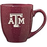 Rico Industries NCAA 16 oz Team Color Laser Engraved Speckled Ceramic Coffee Mug (T & U Schools)