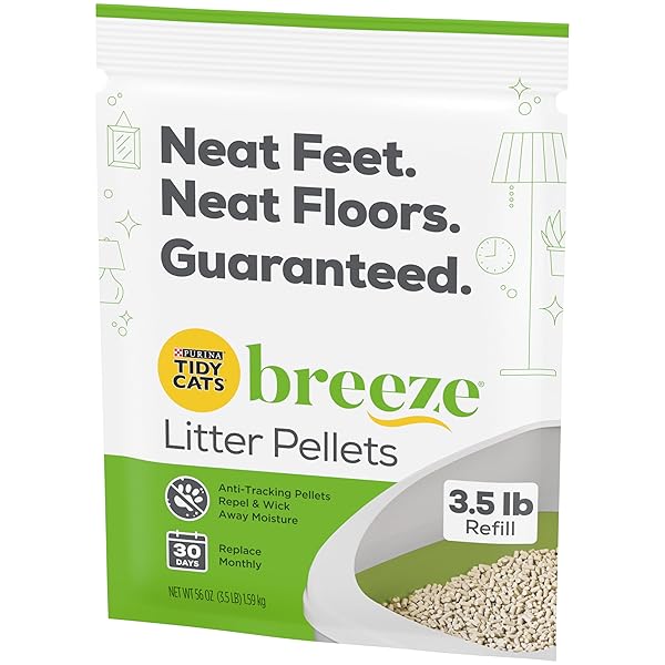 TIDY CATS BREEZE CAT LITTER PELLETS, REFILL 3.5 LB