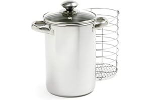 Norpro 573 Stainless Steel Vertical Cooker/Steamer, 3 Piece Set, 10in/25.5cm, as shown
