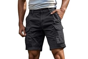 Cargo Shorts for Men Cotton Tactical Fishing Hiking Shorts Casual Summer Wild Outdoor Chino Work Short with Multi-Pockets