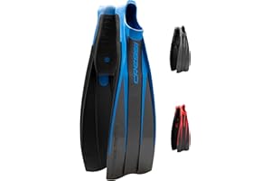 Cressi High Duty Full Foot Pocket Scuba Diving Fins | Hi-Surface: Below Blade Foot Pocket | Free Frog: Made in Italy