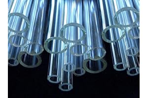 Devardi Glass COE 33 Boro Tubing, 10 Clear 18mm Borosilicate 12" Tubes