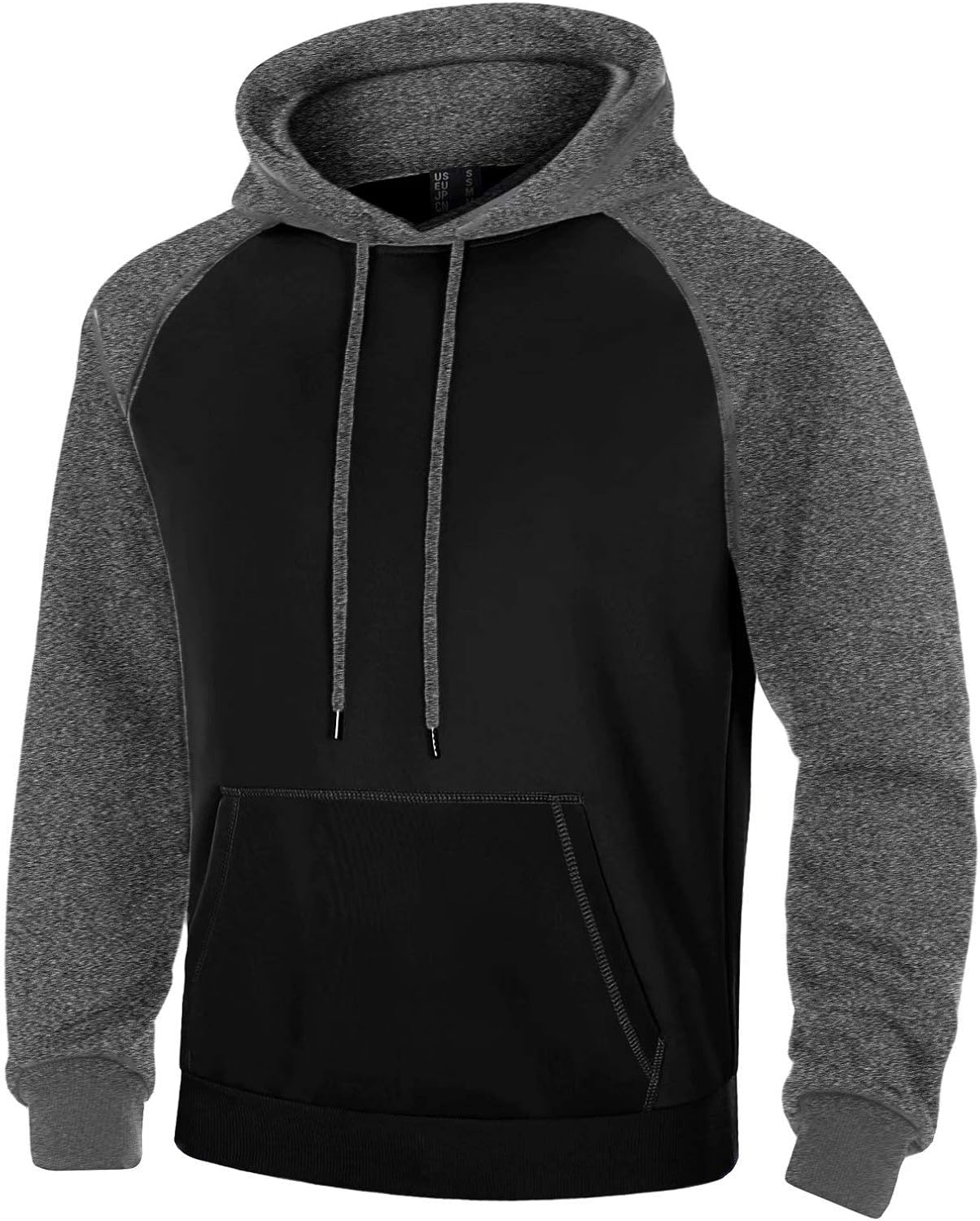 Men's Active Hoodies Color Block Sweatshirts Kanga Pocket