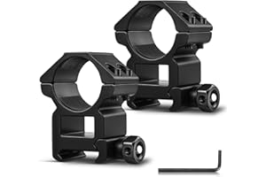 KKIKK 1 inch Scope Rings for Picatinny Rail, 2-PCS Scope Mount Rings