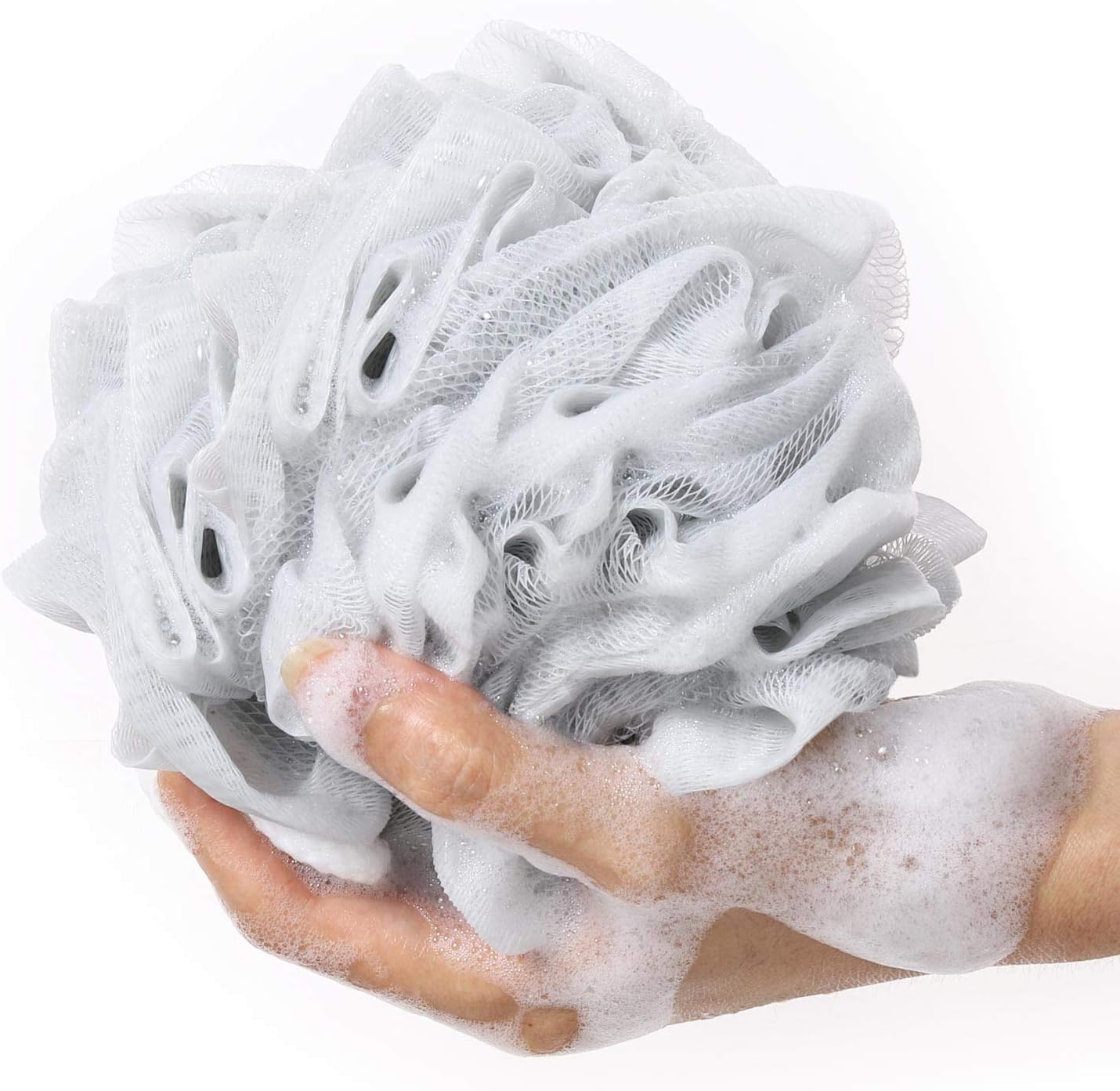 Bath Shower Sponge Loofahs (60g/pcs) Mesh Pouf Shower Ball, Mesh Bath and Shower Sponge Pack of 4: Beauty