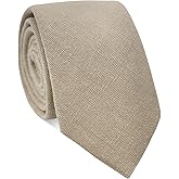 LHXzizizi Boys Tie, Cotton Linen Ties for Boys Kids Self-Tie Solid Color Necktie for Shirt Uniform School Wedding Graduation