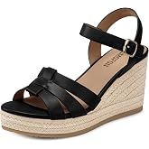 TEMOFON Wedge Sandals for Women Dressy: Platform Wedge Espadrilles Sandals - Comfortable Summer Casual Open Toe Strappy Shoes Size 5-11