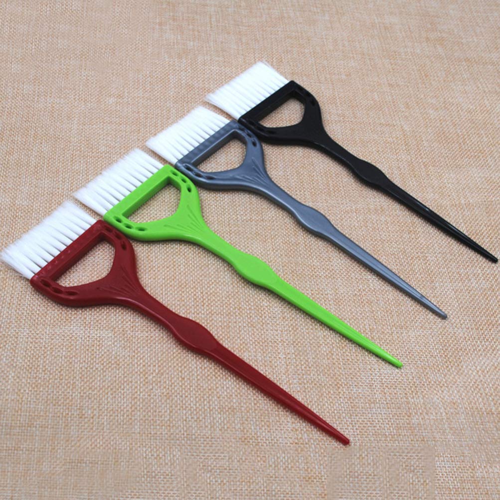 FRCOLOR Hair Dye Brush Professional Hair Dye Applicator Handle Salon Hair Bleach Tinting DIY Tool (Random Color) : Beauty