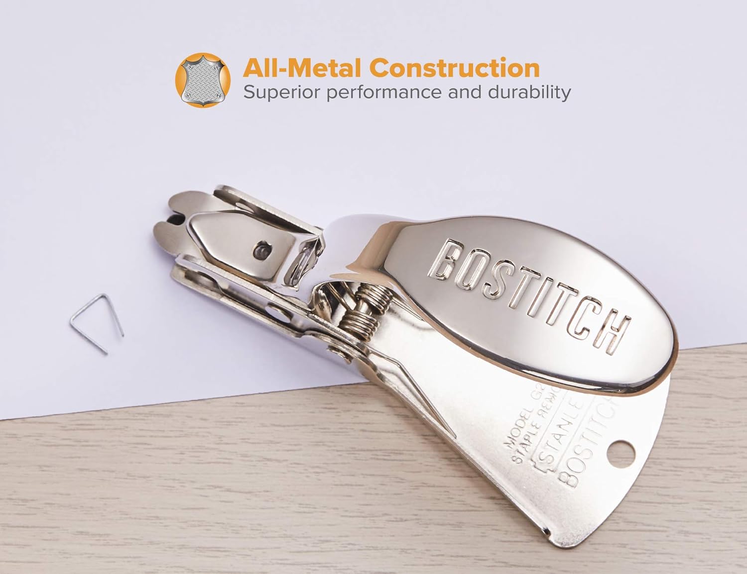 Bostitch Heavy Duty & Carton Staple Remover, Chrome (G27W) : Heavy Duty Desk Staplers : Office Products