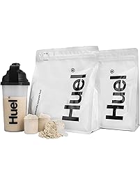 Huel Starter Kit - Includes 2 Pouches of Nutritionally Complete 100% Vegan Powdered Meal, Scoop, Shaker and Booklet (7.7lbs of Powder - 28 Meals) (Vanilla)