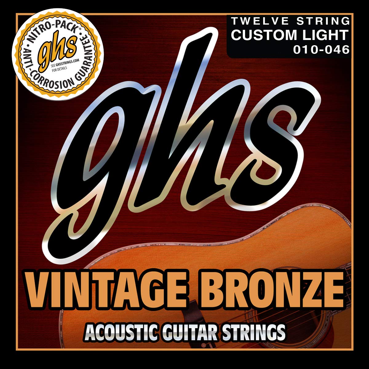 GHS VN12CL 10 - 46 Custom Light Vintage Bronze 12-String Set