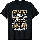 Gemini Lady Shirt Astrology Zodiac Sign Gemini Woman Girl T-Shirt