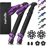 TheFitLife Collapsible Trekking Poles Lightweight Folding Poles 100-135cm view 1