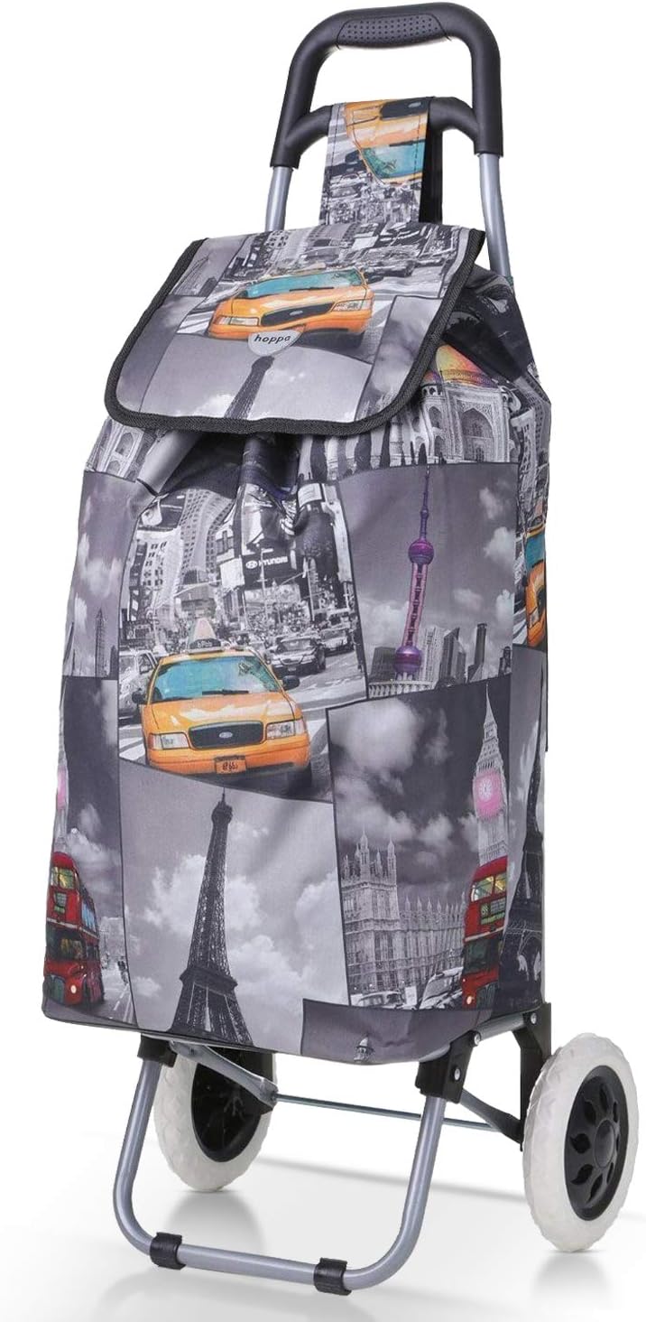 Hoppa 47l Lightweight Shopping Trolley Hard Wearing Foldaway For Easy Storage With 1 Years Guarantee Cities Amazon Co Uk Sports Outdoors