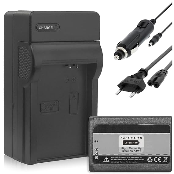 Akku + Ladegerät (KFZ, Netz) für Samsung ED-BP1310 / NX5, NX10, NX11, NX20, NX100