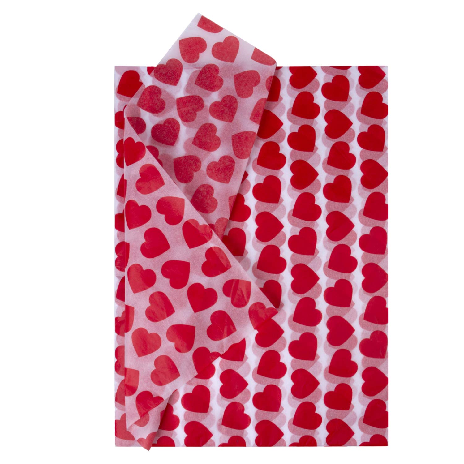 RUSPEPA Gift Wrapping Tissue Paper - Valentine's Day Sweet Heart Design Gift Wrap Paper Bulk for Packing, DIY Crafts - 50 x 70 cm - 24 Sheets
