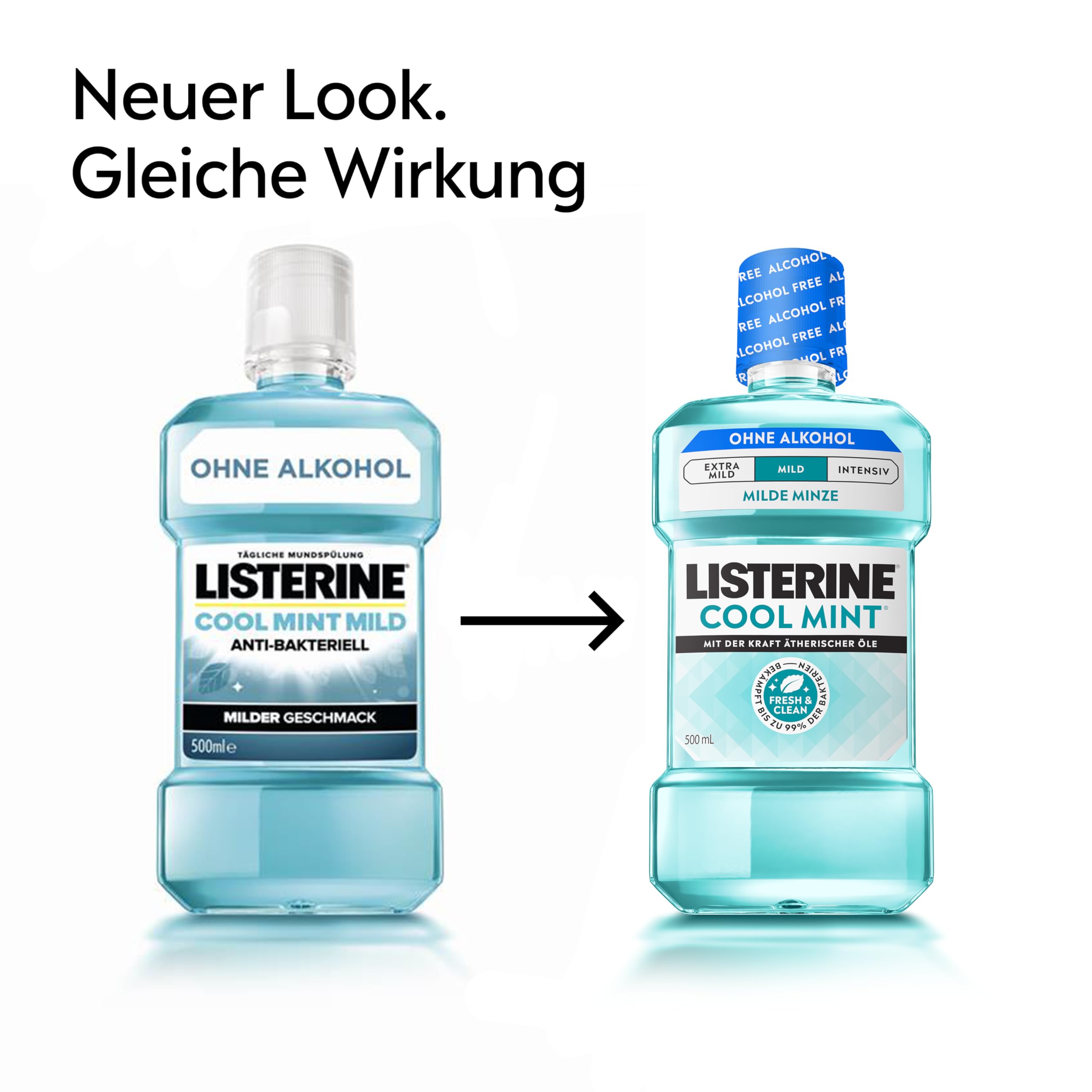 Listerine Cool Mint Mild Mundspülung Alkoholfrei, 500 ml 2