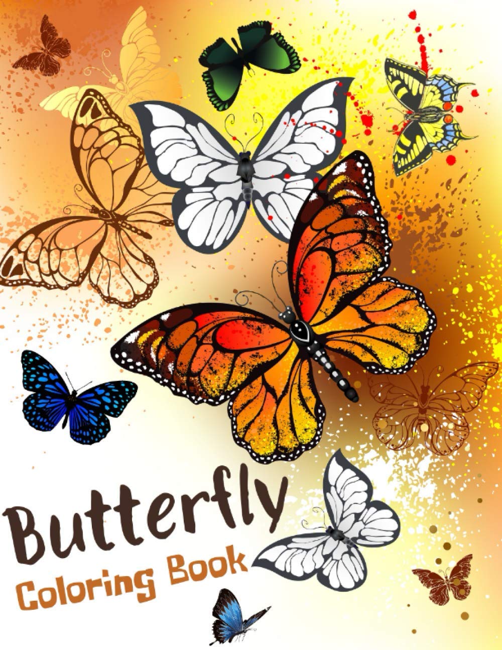 butterfly coloring books for women large print butterflies colouring book for adults 50 pages of beautiful butterflies to color for relaxation themed gifts for butterfly lovers girls coloring