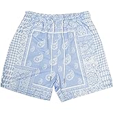 DIOTSR Mens Graphic Shorts Boho Paisley Shorts Athletic Basketball Bandana Shorts Running Streetwear Drawstring Waist