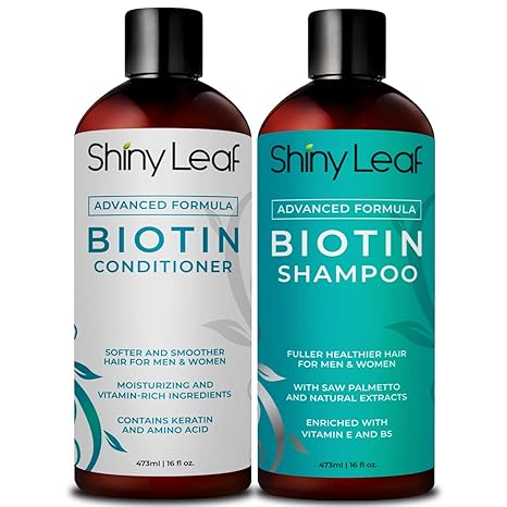 Biotin Shampoo And Conditioner For Hair Growth With Dht Blockers Hair Loss Treatment For Men And Women For Thicker And Fuller Hair Paraben Free
