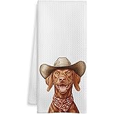 WOTYPU Funny Vizsla Gifts Kitchen Towels, Vizsla Gifts for Women Dish Tea Towel for Kitchen Decor, Vizslas Gifts Hand Towels for Bathroom Decor, 16X24 Inch