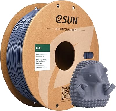 eSUN PLA+ Filament 1.75mm 1KG Grey Enhanced Toughness Dimensional +/-0.03mm
