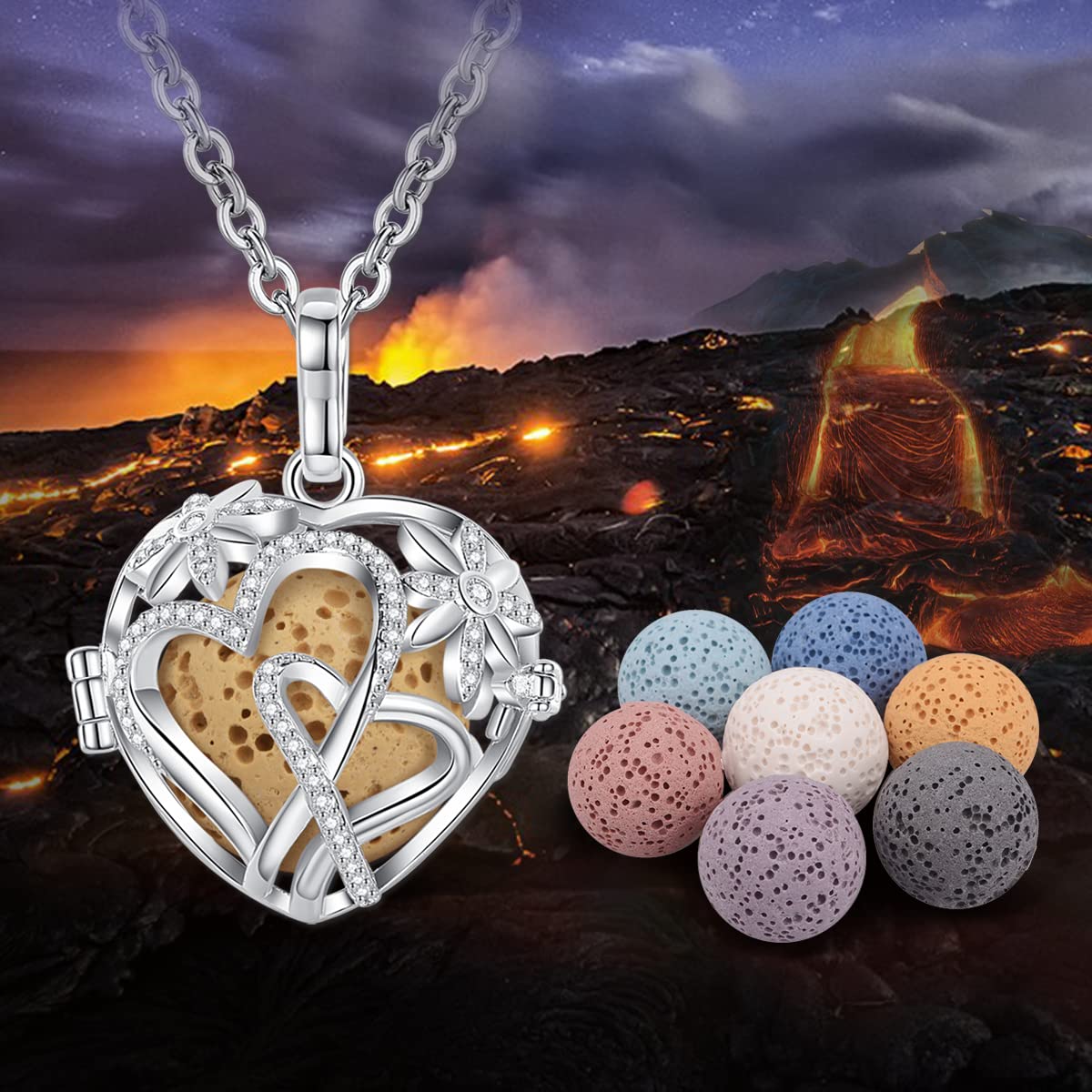 EUDORA Essential Oil Necklaces for Women