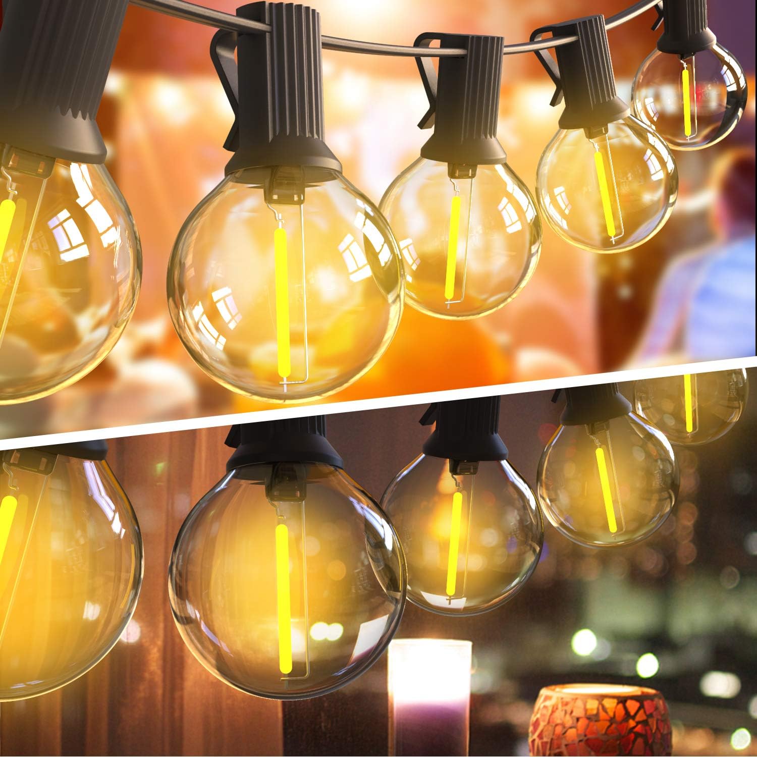 ROMANJOY G40 LED Bulbs Outdoor, 1W Replacement Bulbs for 220V-240V Main-Powered G40 Outdoor String Lights - Image 5